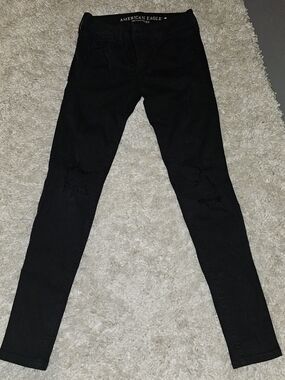 Womens Black American Eagle Jegging Jean Pants Legging Size 0 Super Stretch X